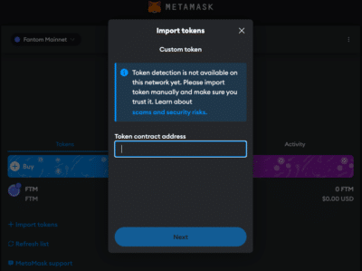 Fantom to MetaMask