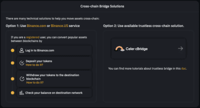 BNB Chain Bridge interface