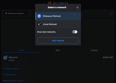 Add Base network manually in MetaMask