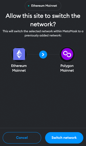 Polygon to MetaMask