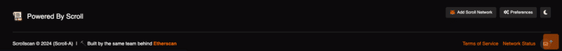 Add Scroll Network button on Scrollscan