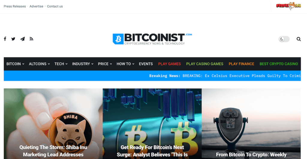 Bitcoinist crypto news outlet