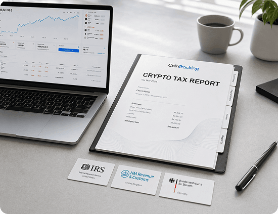 Crypto tax report illustration