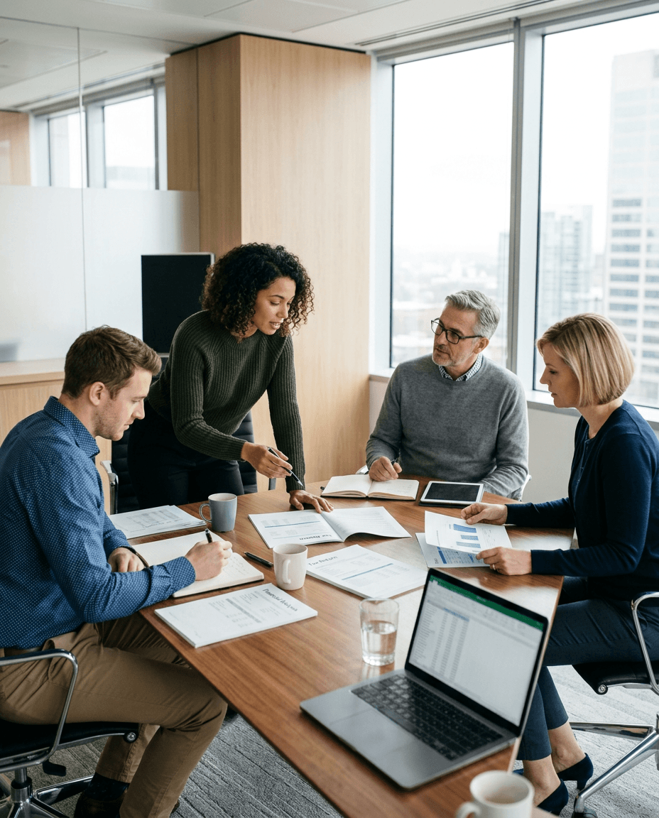 Corporate team working with CoinTracking