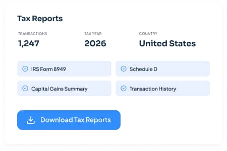 Informe fiscal de CoinTracking mostrando ganancias imponibles, ingresos y otros pagos