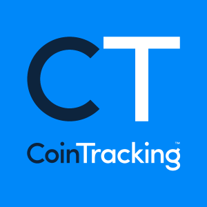 CoinTracking square logo on blue background